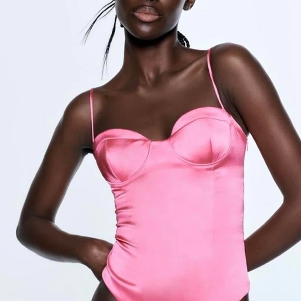 Zara pink bodysuit size S